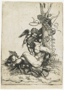 Ámor által megkötött Mars, 1515-1520 körül (szárazhús)